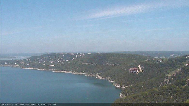 Lake Travis webcam, April 20, 2020 12:25 PM CT