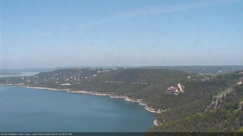Lake Travis webcam, April 20, 2020 12:45 PM CT