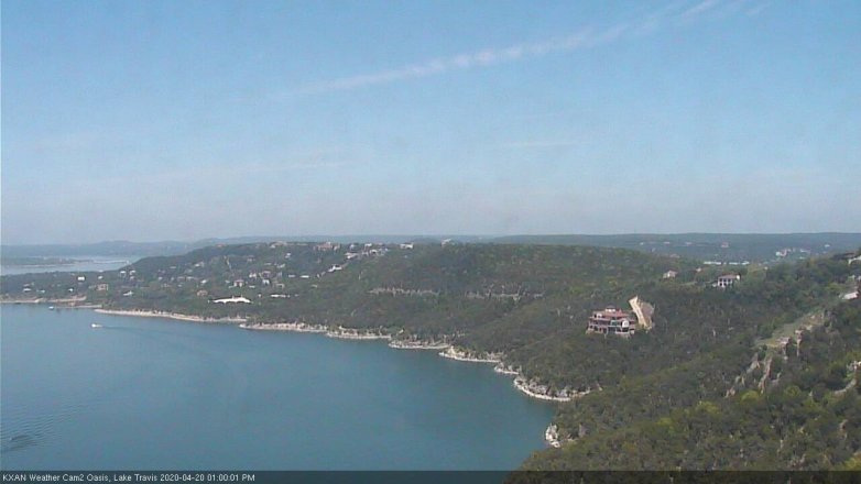 Lake Travis webcam, April 20, 2020 1:00 PM CT