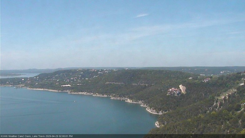 Lake Travis webcam, April 20, 2020 2:00 PM CT