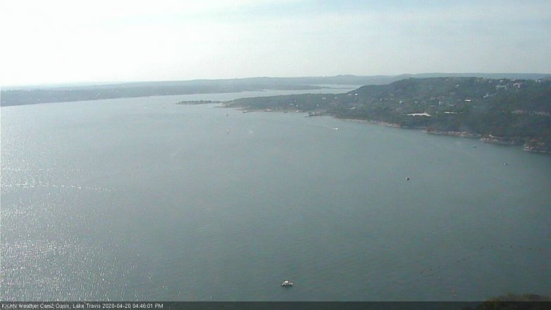 Lake Travis webcam, April 20, 2020 4:45 PM CT