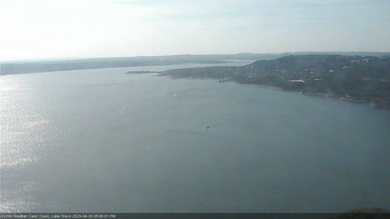 Lake Travis webcam, April 20, 2020 5:00 PM CT