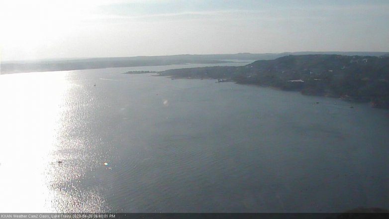 Lake Travis webcam, April 20, 2020 6:00 PM CT