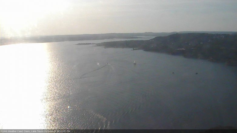 Lake Travis webcam, April 20, 2020 6:25 PM CT