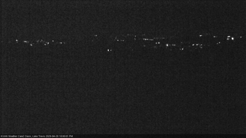 Lake Travis webcam, April 20, 2020 10:00 PM CT