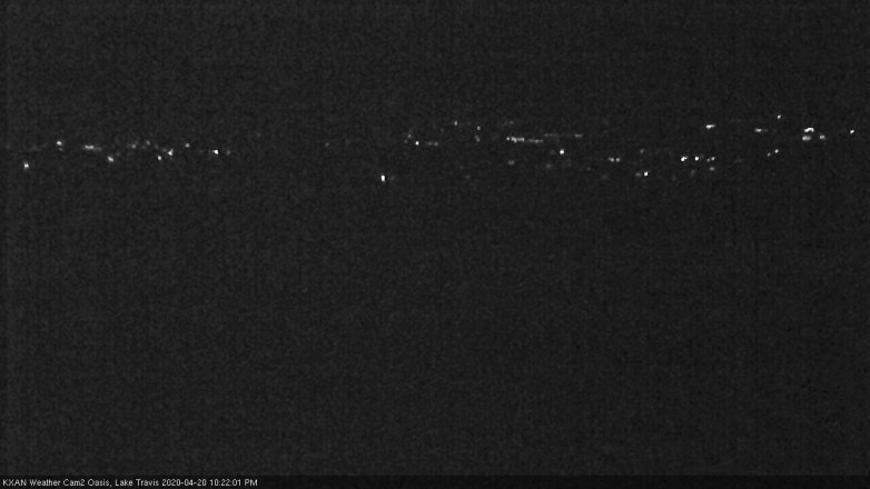 Lake Travis webcam, April 20, 2020 10:25 PM CT