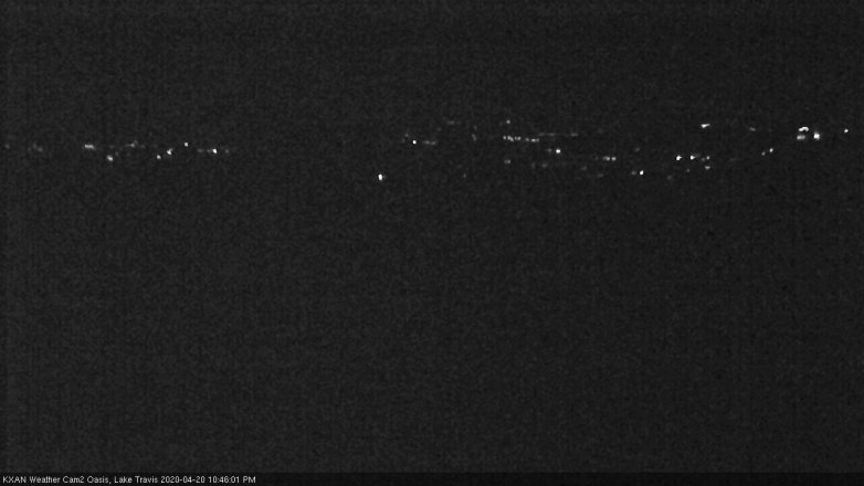 Lake Travis webcam, April 20, 2020 10:45 PM CT
