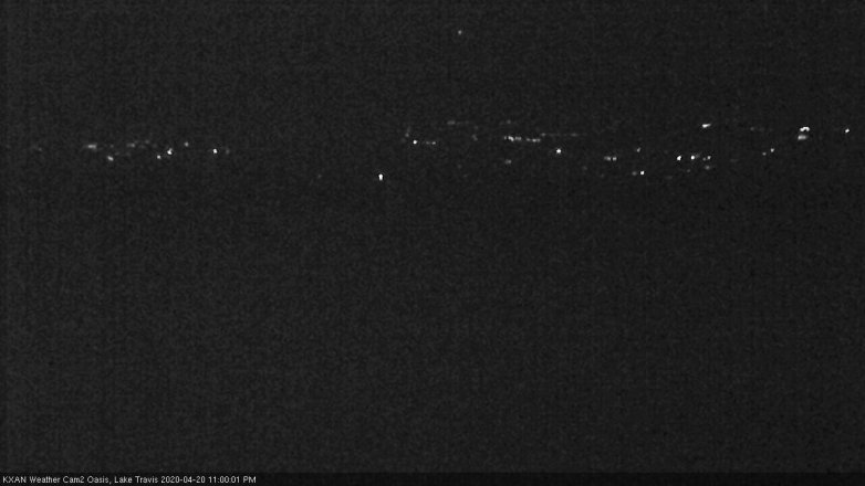 Lake Travis webcam, April 20, 2020 11:00 PM CT