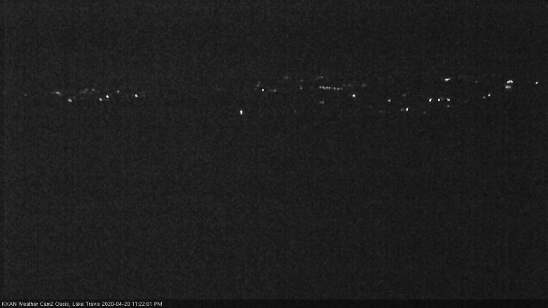 Lake Travis webcam, April 20, 2020 11:25 PM CT