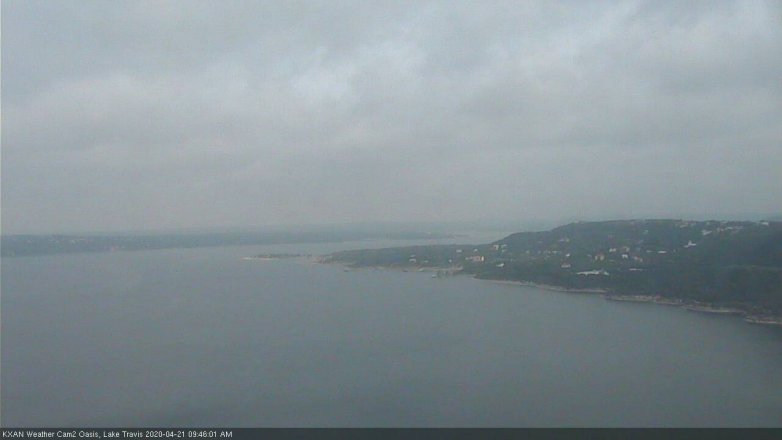 Lake Travis webcam, April 21, 2020 9:45 AM CT