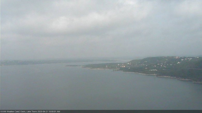 Lake Travis webcam, April 21, 2020 10:00 AM CT