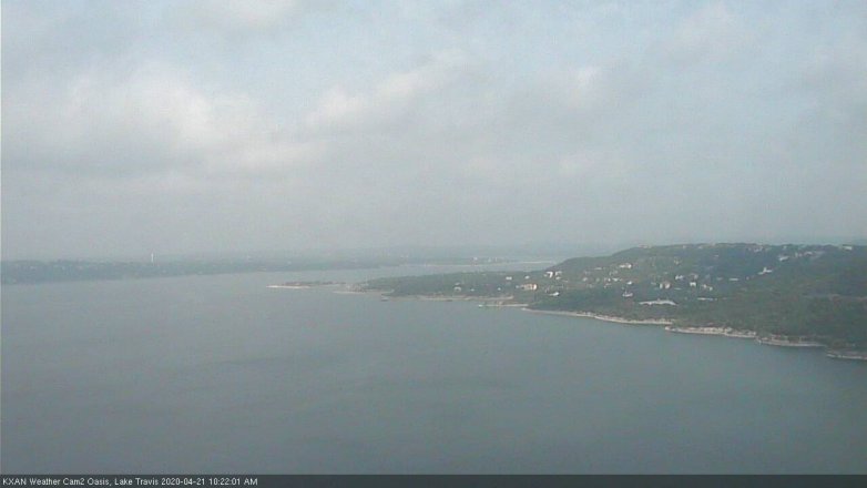 Lake Travis webcam, April 21, 2020 10:25 AM CT