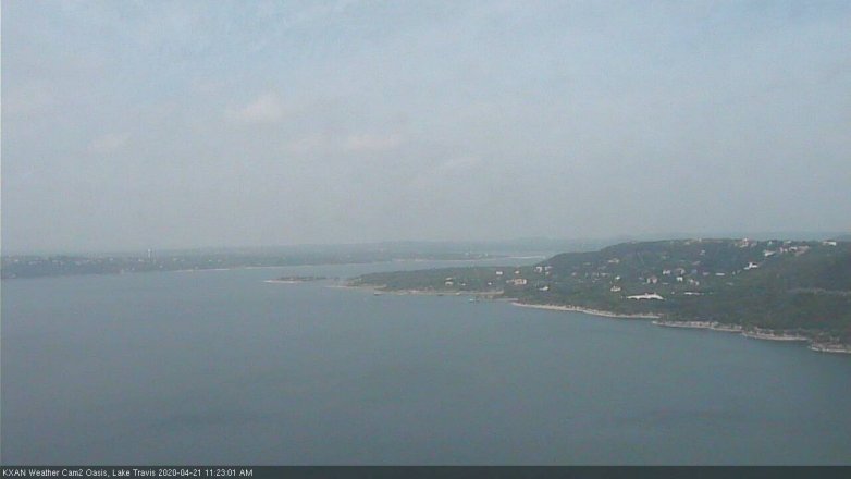 Lake Travis webcam, April 21, 2020 11:25 AM CT