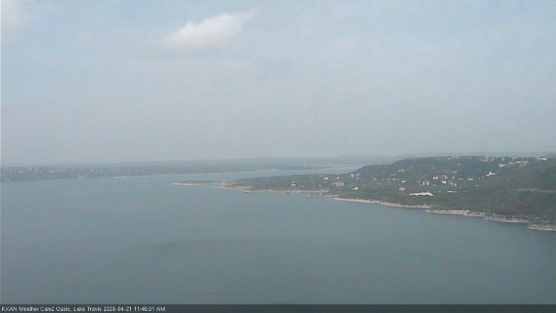 Lake Travis webcam, April 21, 2020 11:45 AM CT