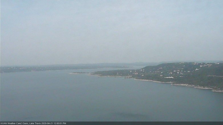 Lake Travis webcam, April 21, 2020 12:00 PM CT
