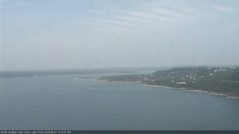 Lake Travis webcam, April 21, 2020 12:25 PM CT