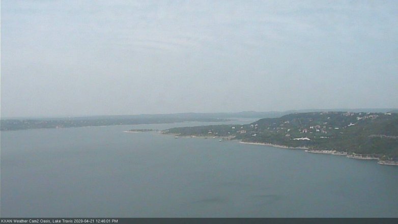 Lake Travis webcam, April 21, 2020 12:45 PM CT