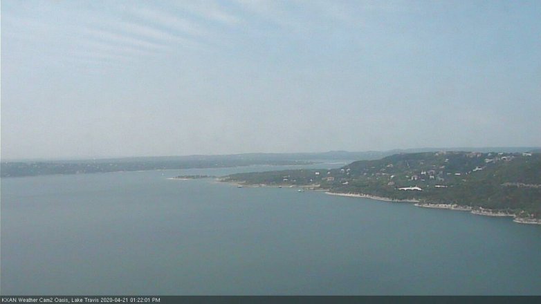 Lake Travis webcam, April 21, 2020 1:25 PM CT