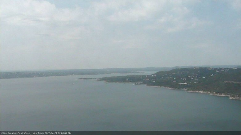 Lake Travis webcam, April 21, 2020 2:00 PM CT