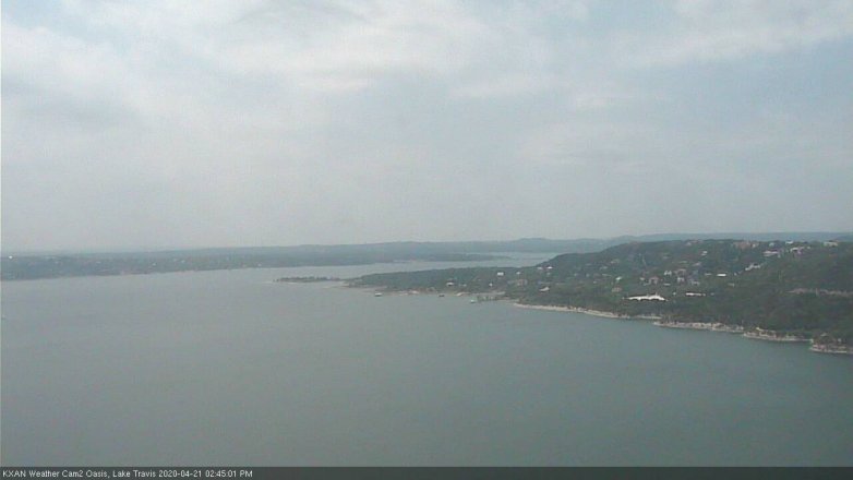 Lake Travis webcam, April 21, 2020 2:45 PM CT