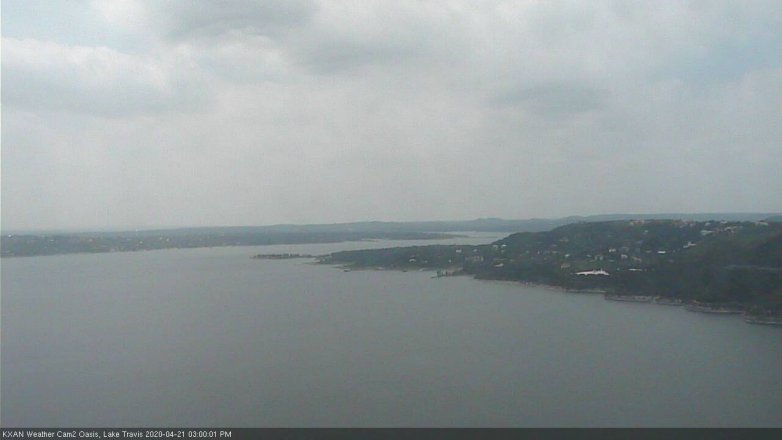 Lake Travis webcam, April 21, 2020 3:00 PM CT