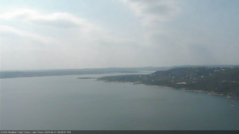 Lake Travis webcam, April 21, 2020 4:00 PM CT