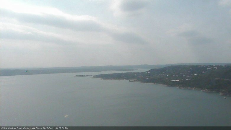Lake Travis webcam, April 21, 2020 4:25 PM CT
