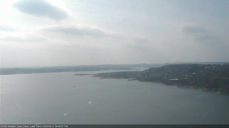 Lake Travis webcam, April 21, 2020 4:45 PM CT