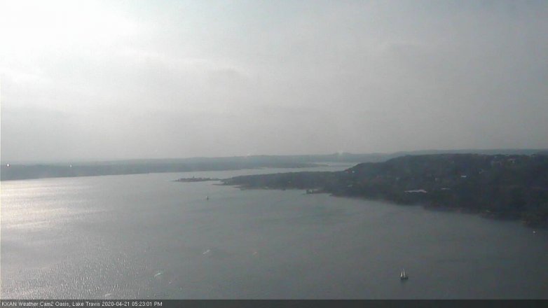 Lake Travis webcam, April 21, 2020 5:25 PM CT