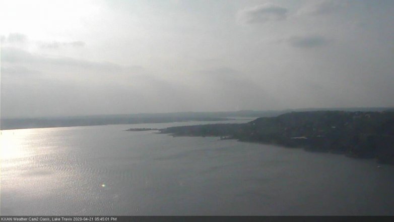 Lake Travis webcam, April 21, 2020 5:45 PM CT