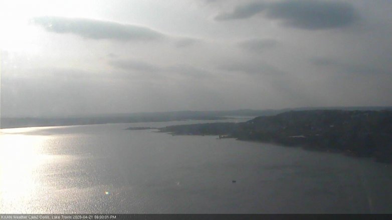Lake Travis webcam, April 21, 2020 6:00 PM CT
