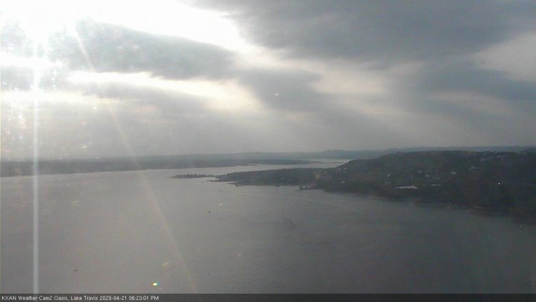 Lake Travis webcam, April 21, 2020 6:25 PM CT