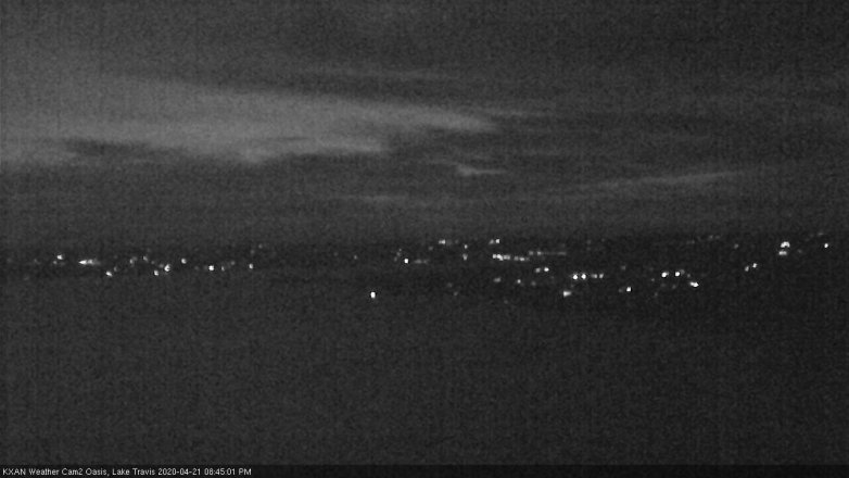 Lake Travis webcam, April 21, 2020 8:45 PM CT