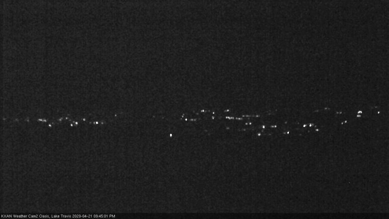 Lake Travis webcam, April 21, 2020 9:45 PM CT