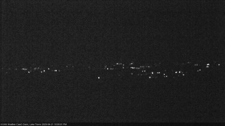 Lake Travis webcam, April 21, 2020 10:00 PM CT