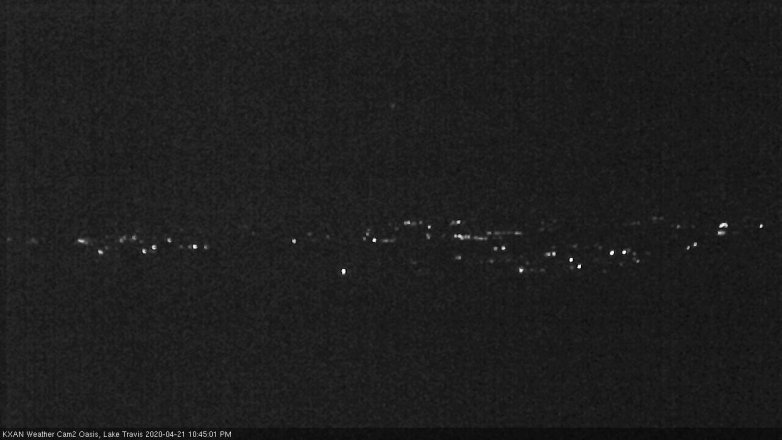 Lake Travis webcam, April 21, 2020 10:45 PM CT