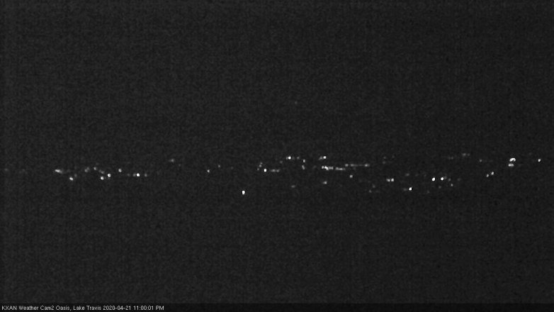 Lake Travis webcam, April 21, 2020 11:00 PM CT