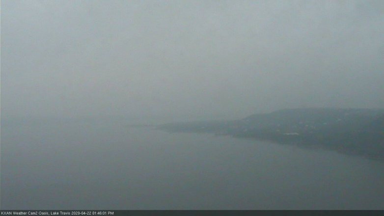 Lake Travis webcam, April 22, 2020 1:45 PM CT