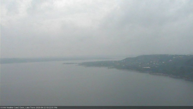 Lake Travis webcam, April 22, 2020 3:25 PM CT