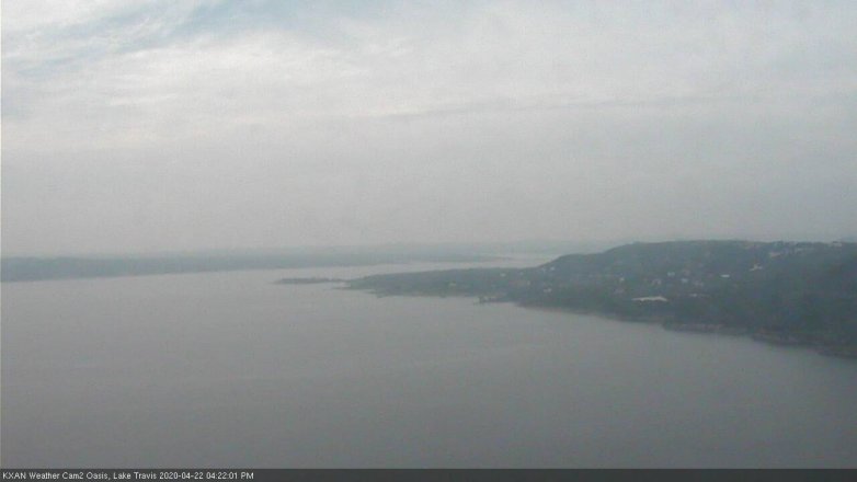 Lake Travis webcam, April 22, 2020 4:25 PM CT