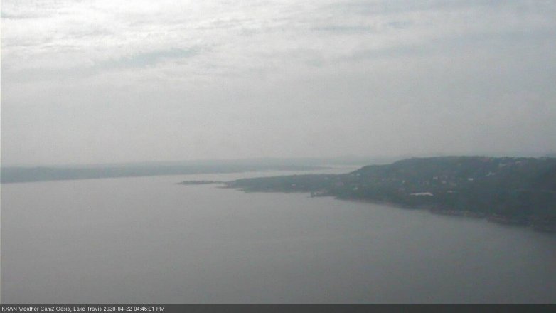 Lake Travis webcam, April 22, 2020 4:45 PM CT