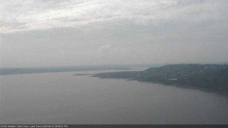 Lake Travis webcam, April 22, 2020 5:00 PM CT
