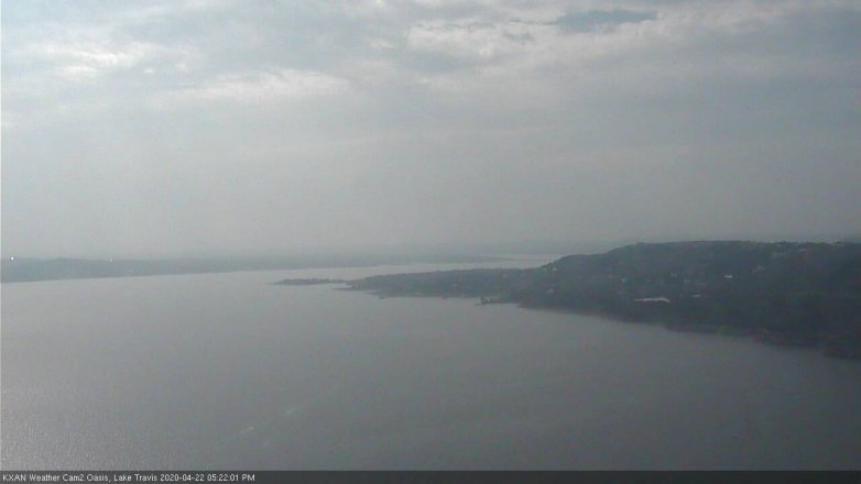Lake Travis webcam, April 22, 2020 5:25 PM CT