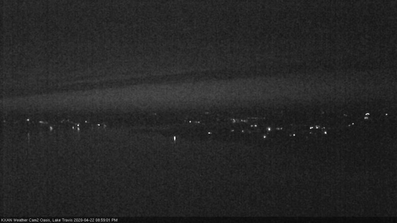 Lake Travis webcam, April 22, 2020 9:00 PM CT