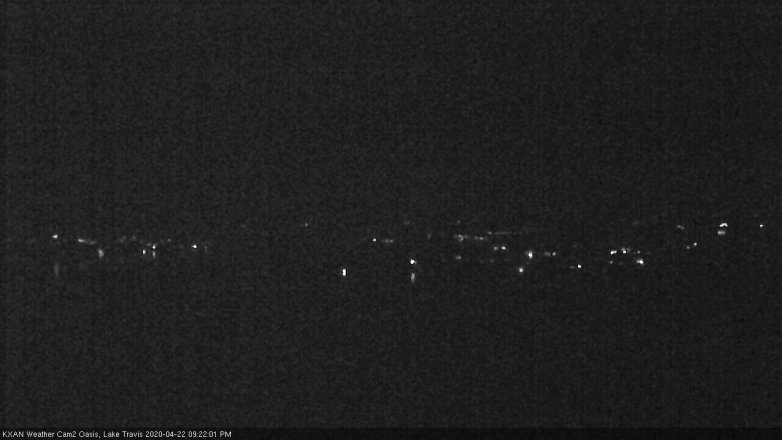 Lake Travis webcam, April 22, 2020 9:25 PM CT