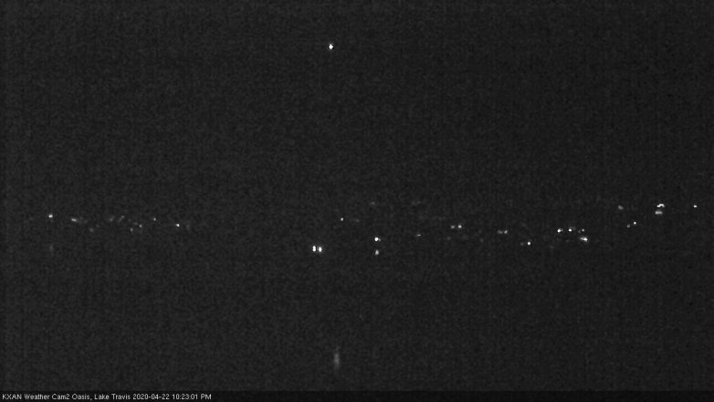 Lake Travis webcam, April 22, 2020 10:25 PM CT