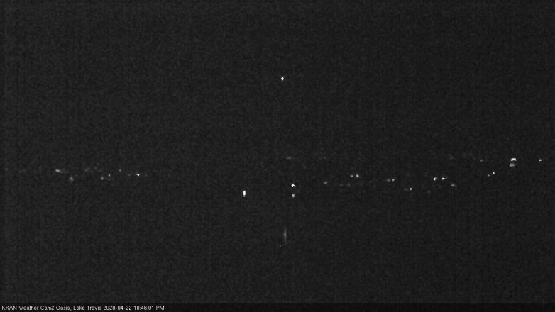 Lake Travis webcam, April 22, 2020 10:45 PM CT