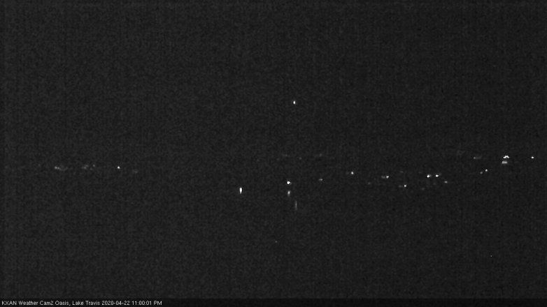 Lake Travis webcam, April 22, 2020 11:00 PM CT
