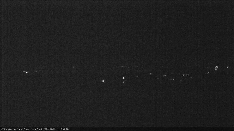 Lake Travis webcam, April 22, 2020 11:25 PM CT