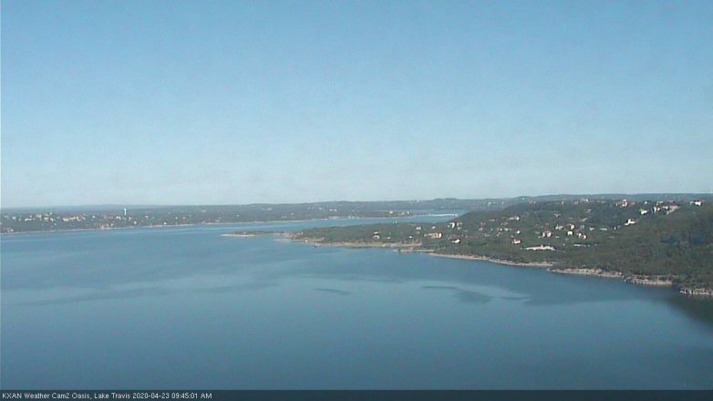 Lake Travis webcam, April 23, 2020 9:45 AM CT